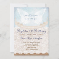 Angel Wings Baptism and 1st Birthday for boy
