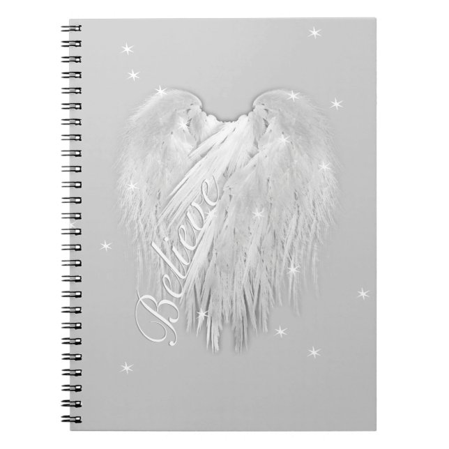 ANGEL WINGS 'Believe' Magic Heart Notebook (Front)