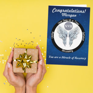 Angel Wings - Custom 12 Step Recovery Card