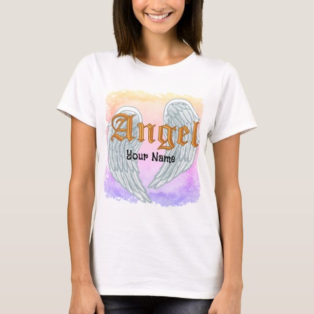 Angel Wings custom name T-Shirt (Front)