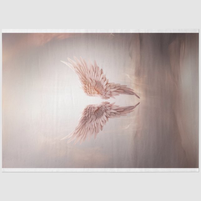 Angel Wings Dancing in Heaven Decoupage  Tissue Paper (Front)
