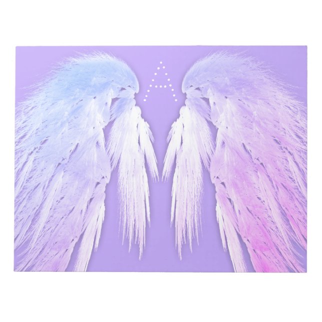 ANGEL WINGS Fairy Purple Monogram Notepad (Front)