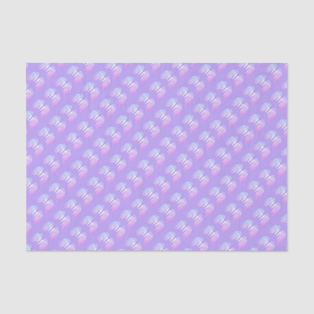 ANGEL WINGS Fairy Purple Pattern Tissue Paper (Front)
