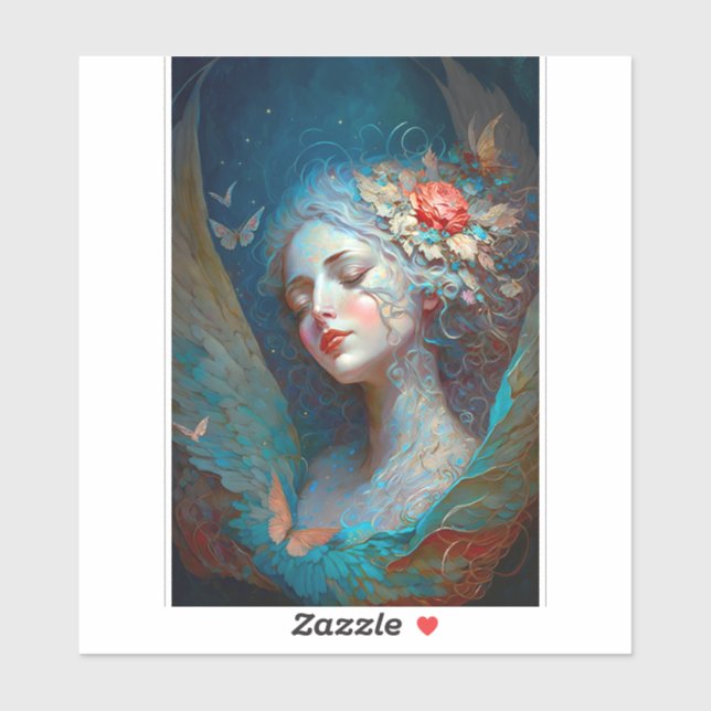 Angel Wings Fantasy Art Sticker (Sheet)