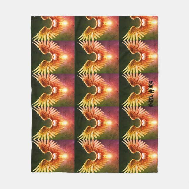 Angel Wings  Fleece Blanket (Front)