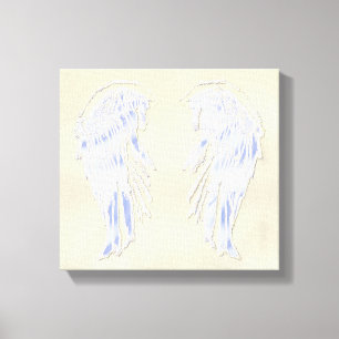 Angel Wings Gold Wall Hanging Painting on Canvas Print