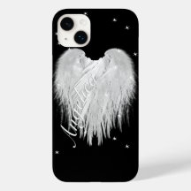 ANGEL WINGS Heart Black Starry Night