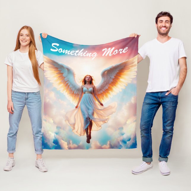 Angel wings heaven divine gold beautiful fly    fleece blanket (In Situ)