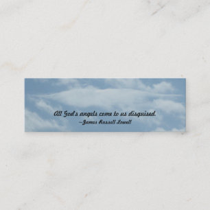 Angel Wings in the Clouds Book Mark Mini Business Card