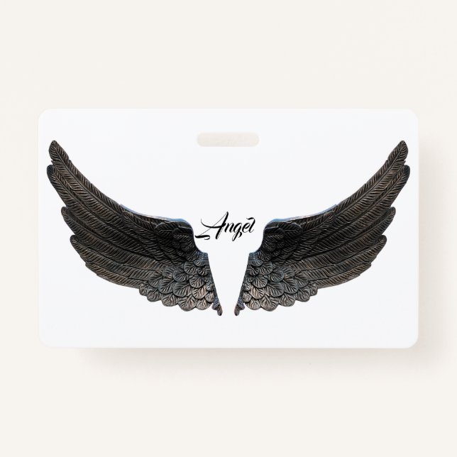 Angel Wings Keepsake Memory Love Destiny Destiny's Badge (Front)