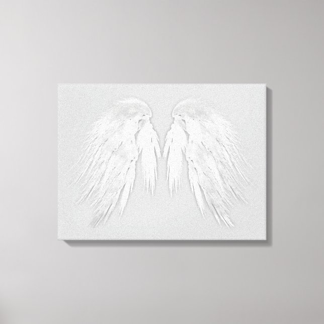 ANGEL WINGS Light Grey Canvas Print (Front)