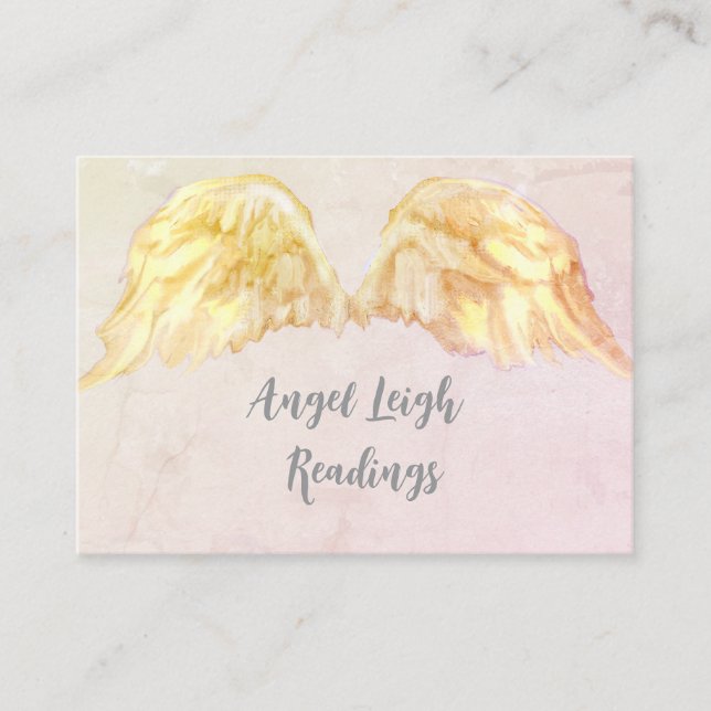 Angel Wings Light, Spiritual, Reiki, business card (Front)