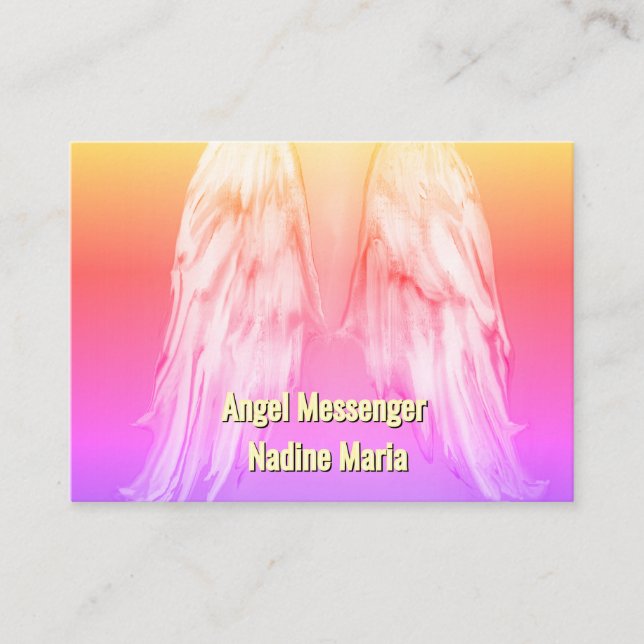 Angel Wings Light, Spiritual, Reiki, business card (Front)