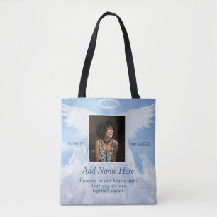 Angel Wings Memory Photo Memorial Tote Bag