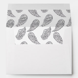Angel Wings Minimalism Memorial Baptisms Love Envelope