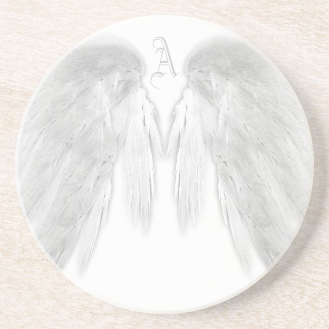 ANGEL WINGS Monogram Customizable Colours Coaster (Front)