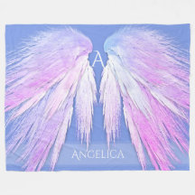 ANGEL WINGS Monogram Dreamy Pink Soft Blue