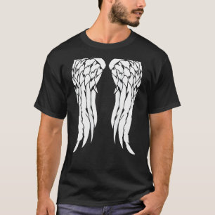 Angel Wings Printed On The Back Large Quality Ange T-Shirt