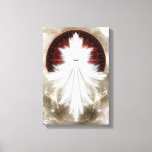 Angel Wings Snowflake Fractal Art Canvas Print