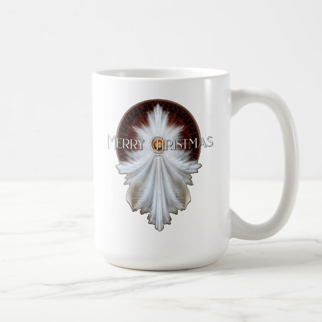 Angel Wings Snowflake Merry Christmas TW ISO Coffee Mug (Right)