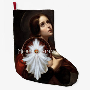 Angel Wings Snowflake Merry Christmas TW ISO Large Christmas Stocking