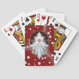 Angel Wings Snowflake Merry Christmas TW ISO Playing Cards
