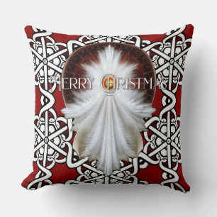 Angel Wings Snowflake Merry Christmas TW ISO Throw Pillow