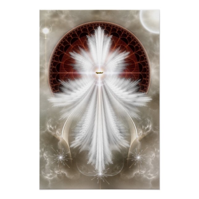 Angel Wings Snowflake RL Perfect Poster (Front)