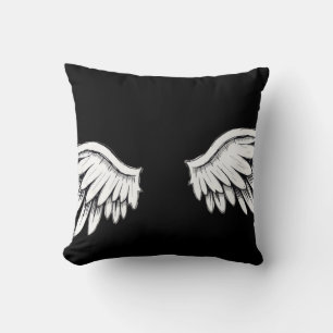 angel wings throw pillow