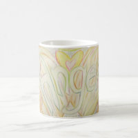 Angel Wings Word Art Custom Coffee Mugs
