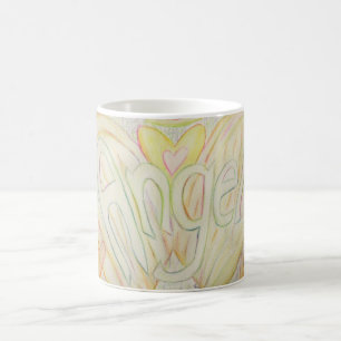 Angel Wings Word Art Custom Coffee Mugs