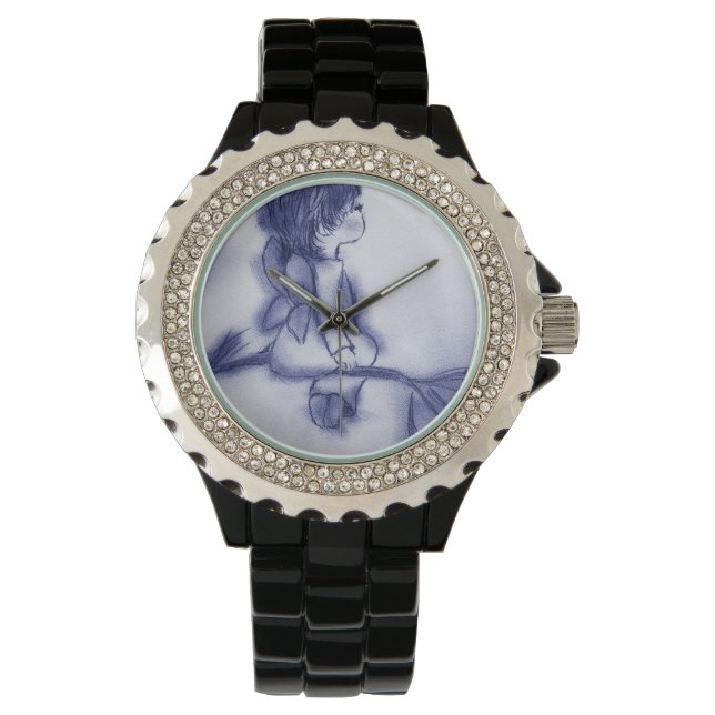 Angel Wishing On A Star - Blue Tint Watch (Front)