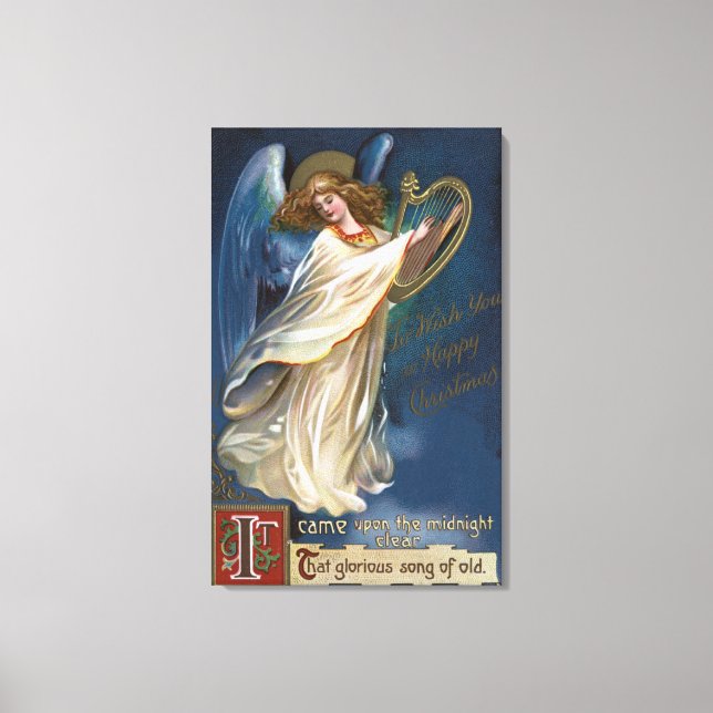 Angel with a Harp Canvas Print (Front)