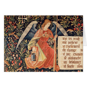 Angel with a sponge attached to a rod