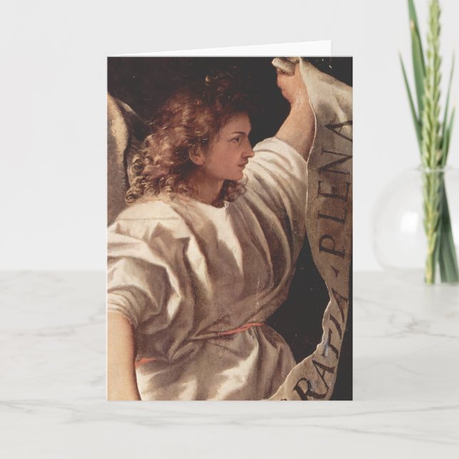 Angel with Banner 1522 Holiday Card (Front)