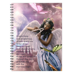 Angel with Butterflies Custom Easter Gift Notebook