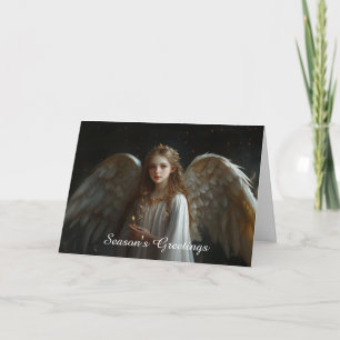 Angel With Candle Christmas  Card