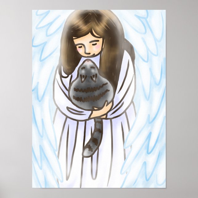 Angel with Cat Poster (Front)