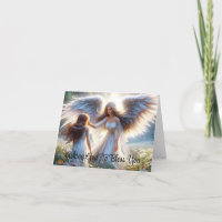 Angel With Child Greeting Card