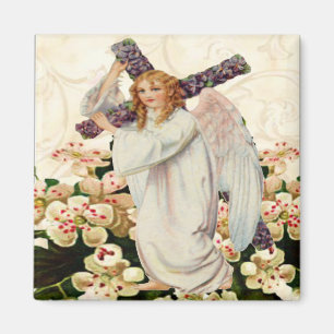 Angel With Cross Magnet