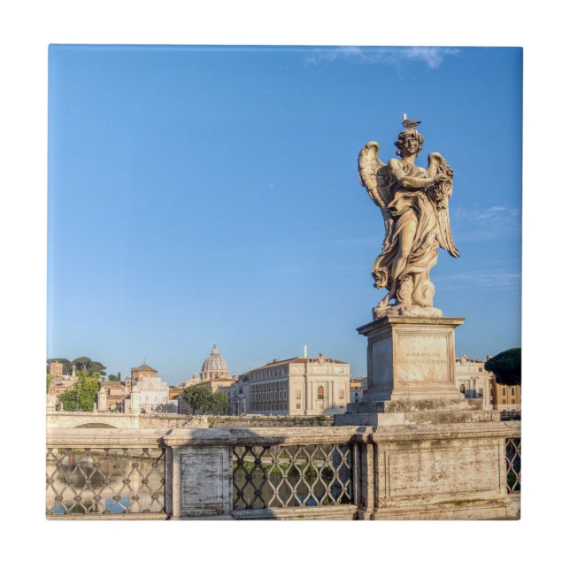 Angel with Crown of Thorns - Sant'Angelo, Rome Tile (Front)