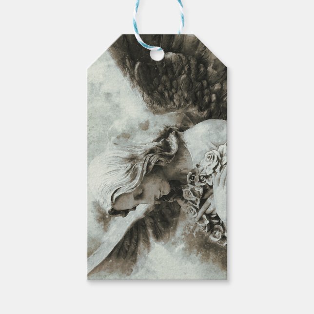 Angel with Flowers Gift Tags (Front)