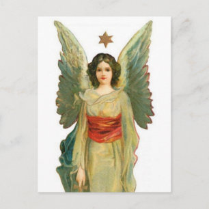 Angel With Gold Star Postcard