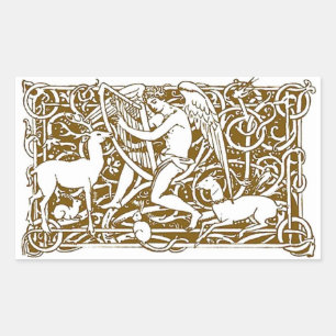 Angel with Harp Sticker