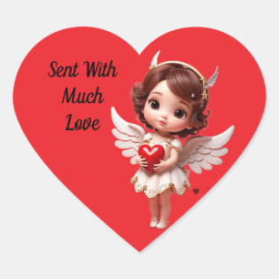 Angel With Heart Sticker