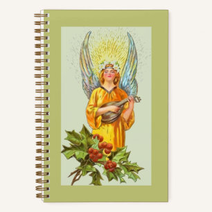 Angel With Holly And Mandolin  Notebook