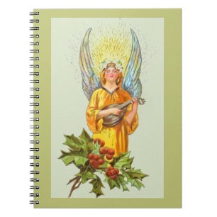 Angel With Holly And Mandolin  Notebook