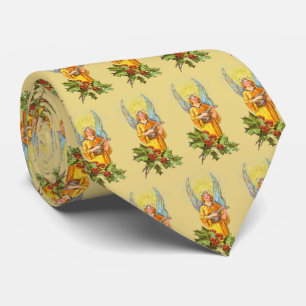 Angel With Holly And Mandolin  Tie