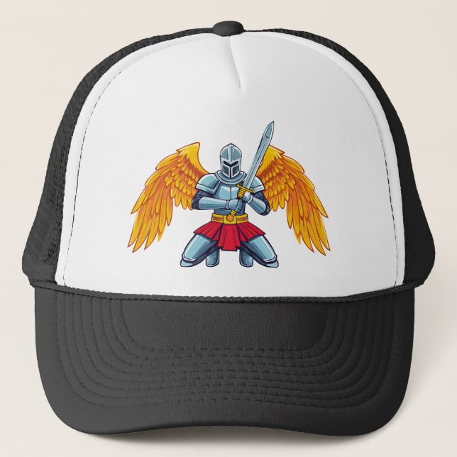 Angel with large sword trucker hat (Front)
