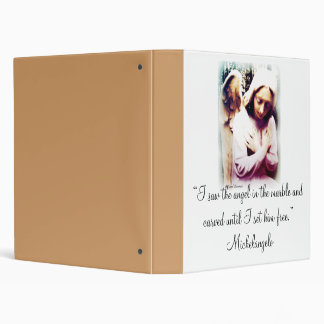 Angel with Michelangelo quote Binder